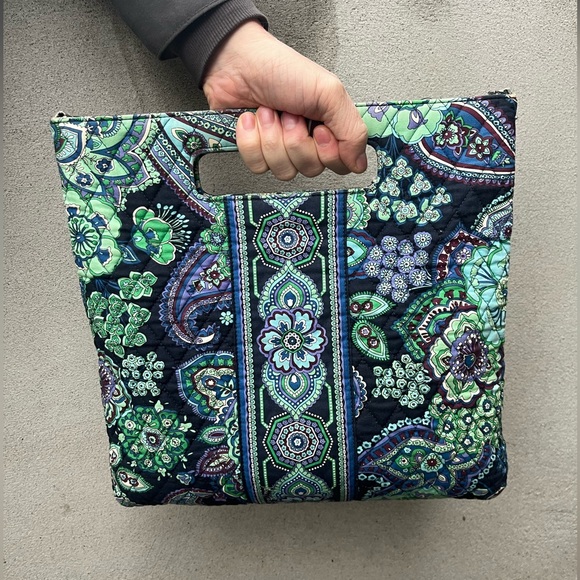 Vera Bradley Paisley Quilted Clutch 13” X 13” - Picture 2 of 5